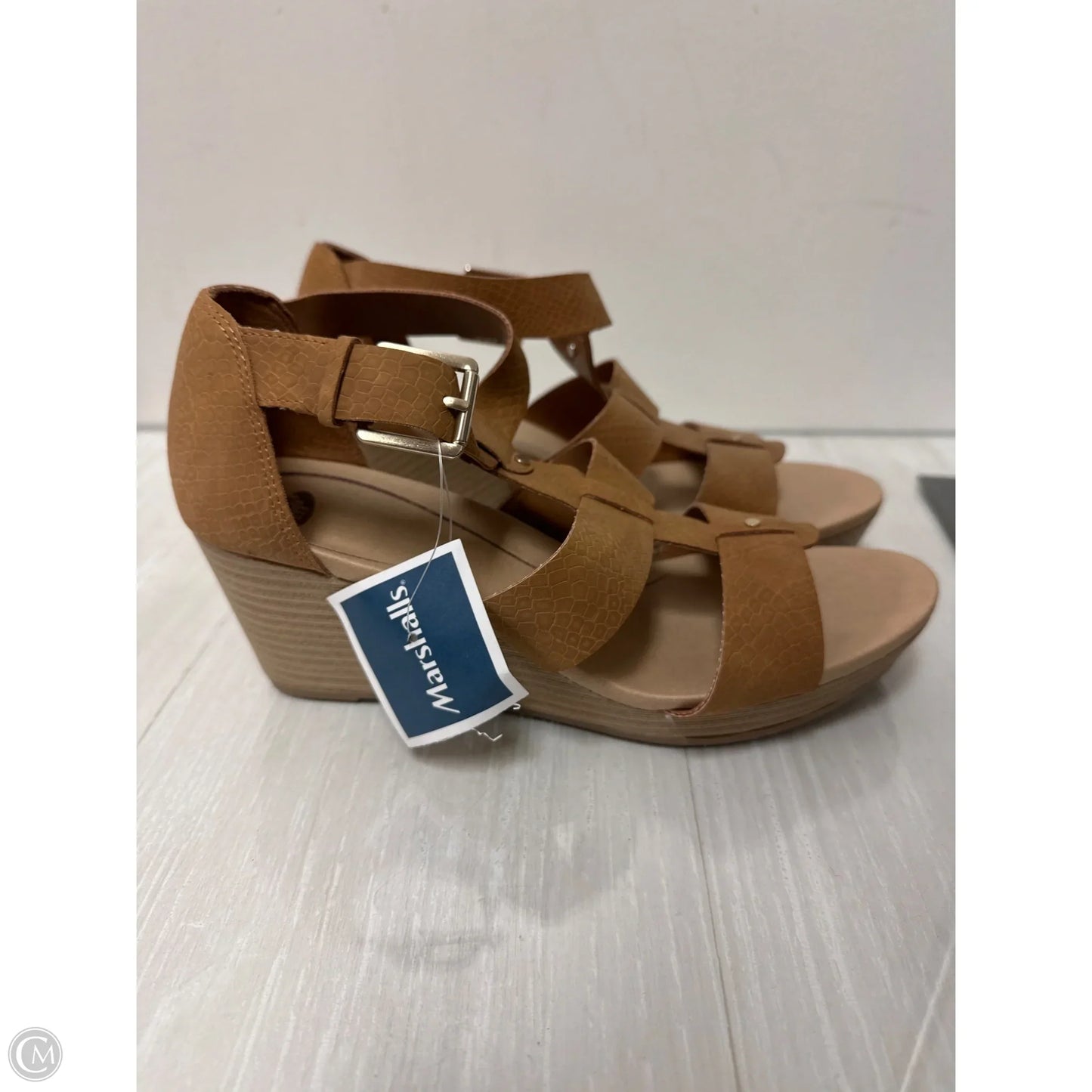 Sandals Heels Wedge By Dr Scholls In Brown, Size: 7.5