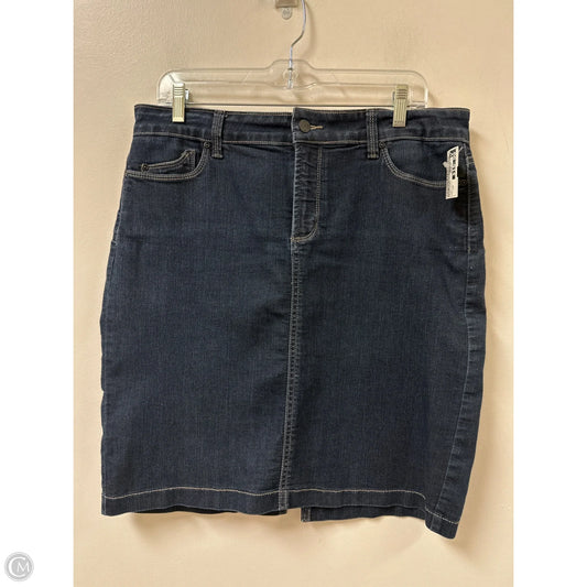 Skirt Midi By Not Your Daughters Jeans In Blue Denim, Size: 12p