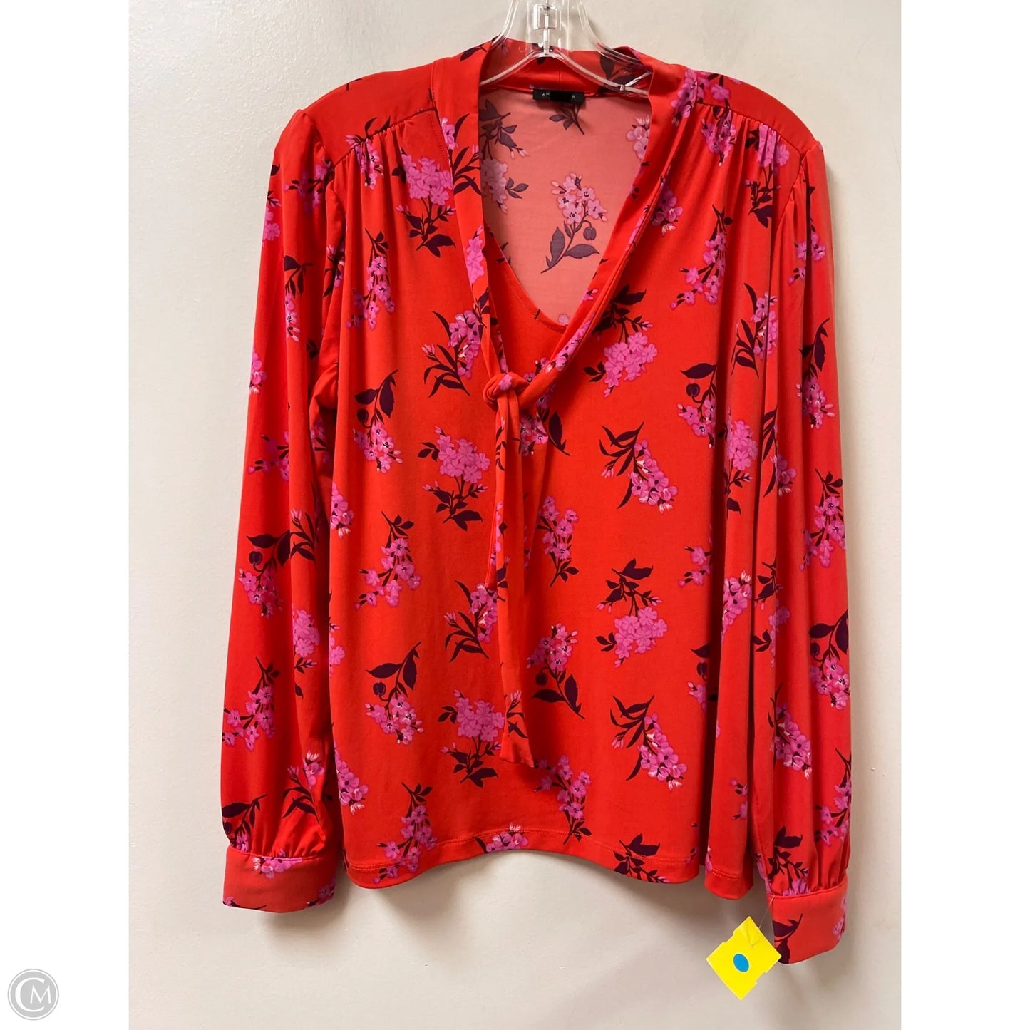 Top Long Sleeve By Ann Taylor In Red, Size: M
