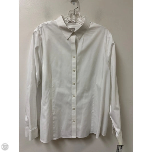 Blouse Long Sleeve By Chicos In White, Size: 2x