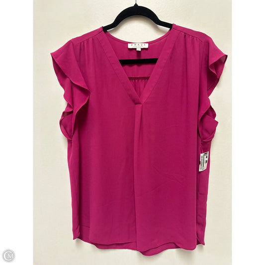 Top Short Sleeve By Chaus In Purple, Size: L