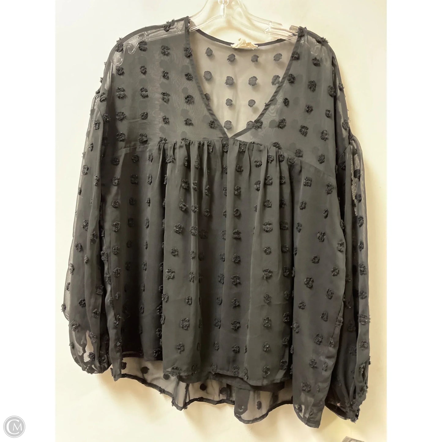 Top Long Sleeve By Entro In Black, Size: M
