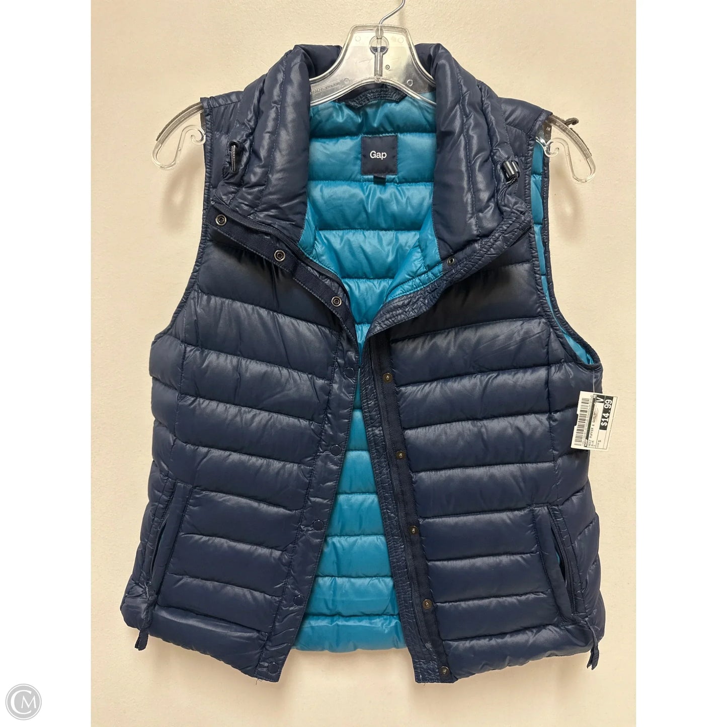 Vest Puffer & Quilted By Gap In Blue, Size: S