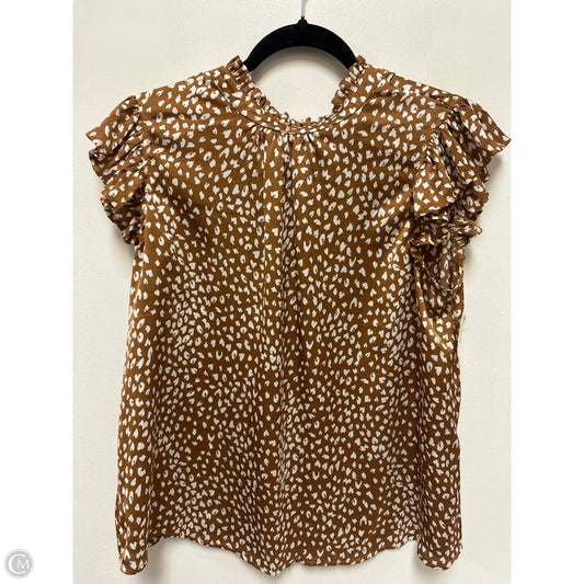 Top Sleeveless By Voy In Brown, Size: L