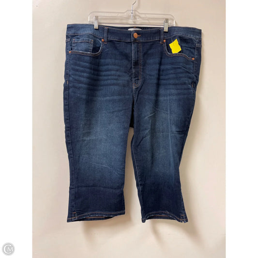 Jeans Cropped By Lane Bryant In Blue Denim, Size: 24