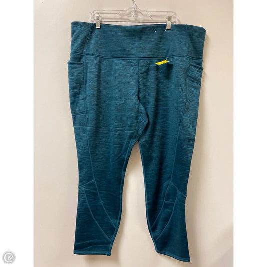Athletic Leggings By Xersion In Teal, Size: 3x