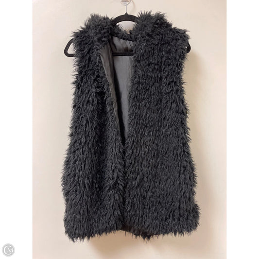 Vest Faux Fur & Sherpa By Clothes Mentor In Black, Size: Osfm