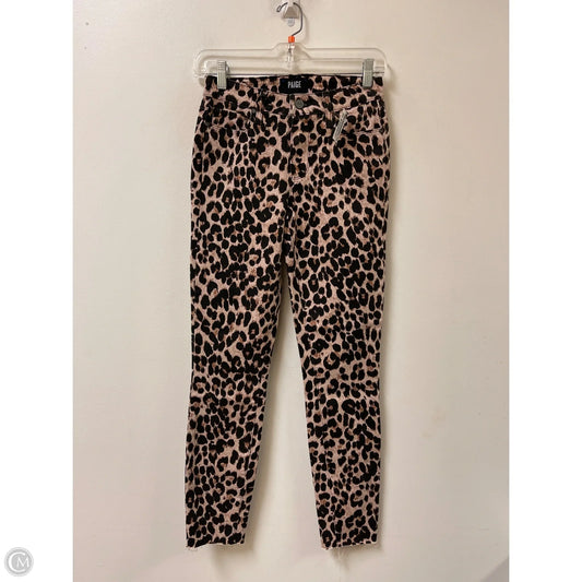 Jeans Skinny By Paige In Animal Print, Size: 0