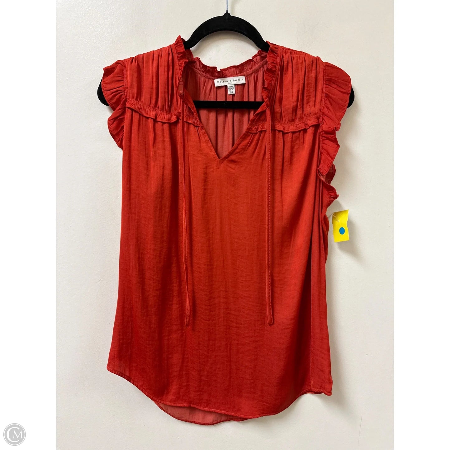 Top Sleeveless By Maison Damelie In Orange, Size: M