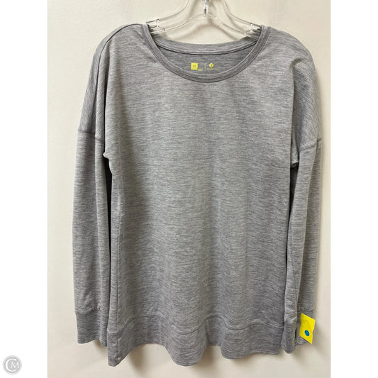 Athletic Top Long Sleeve Crewneck By Xersion In Grey, Size: M