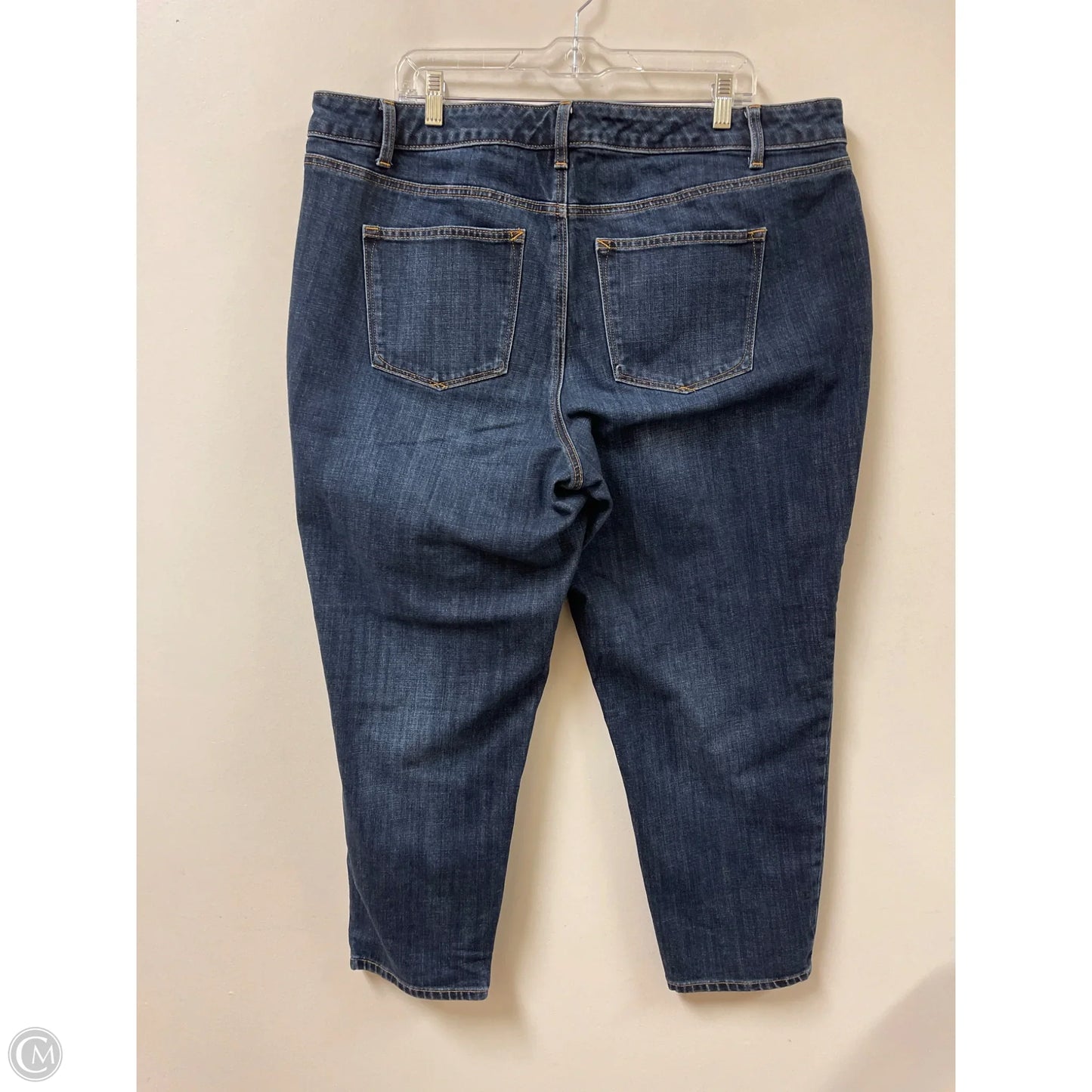 Jeans Cropped By Talbots In Blue Denim, Size: 18