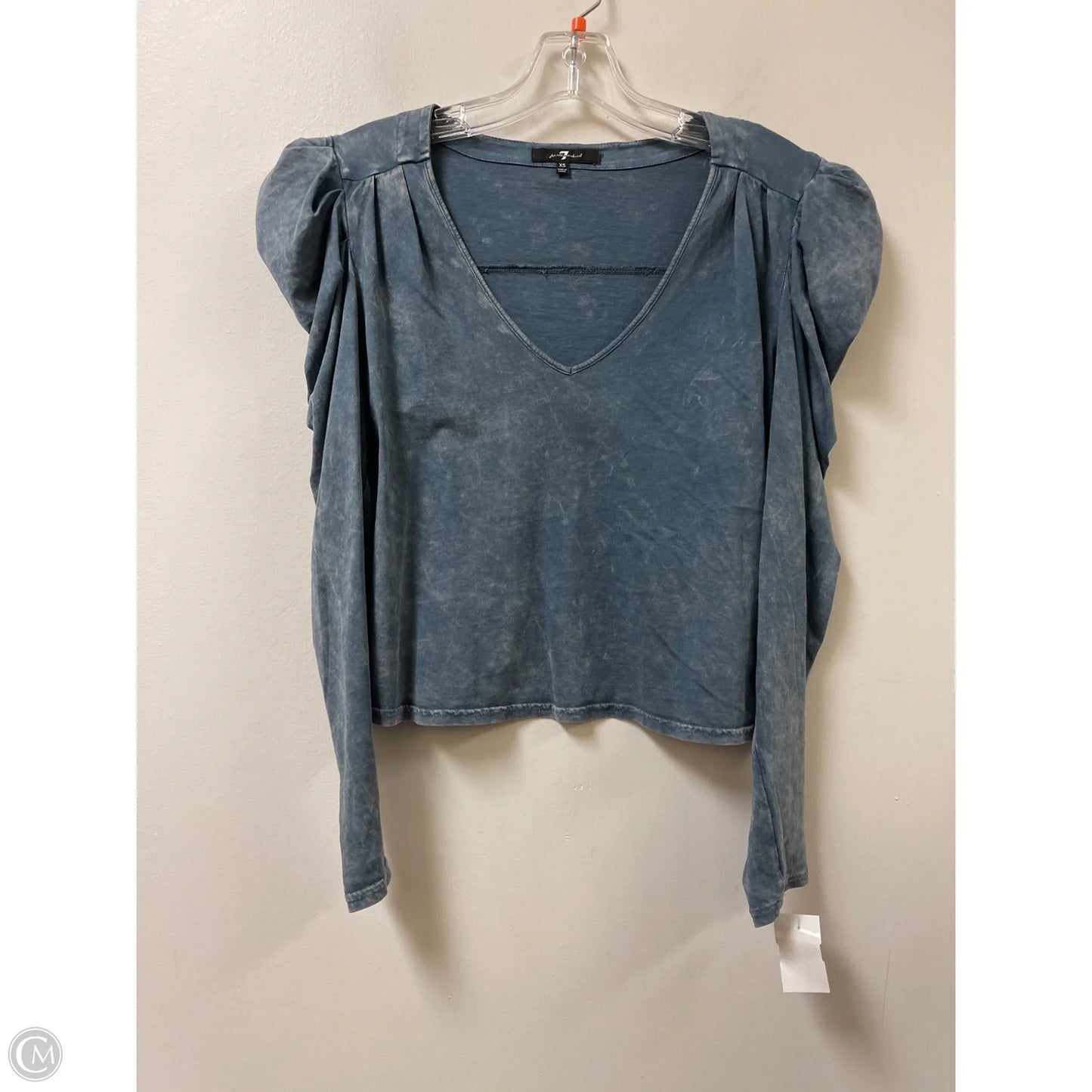 Top Long Sleeve By 7 For All Mankind In Blue, Size: Xs