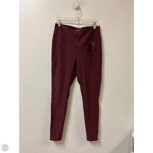 Athletic Leggings By Mondetta In Red, Size: L