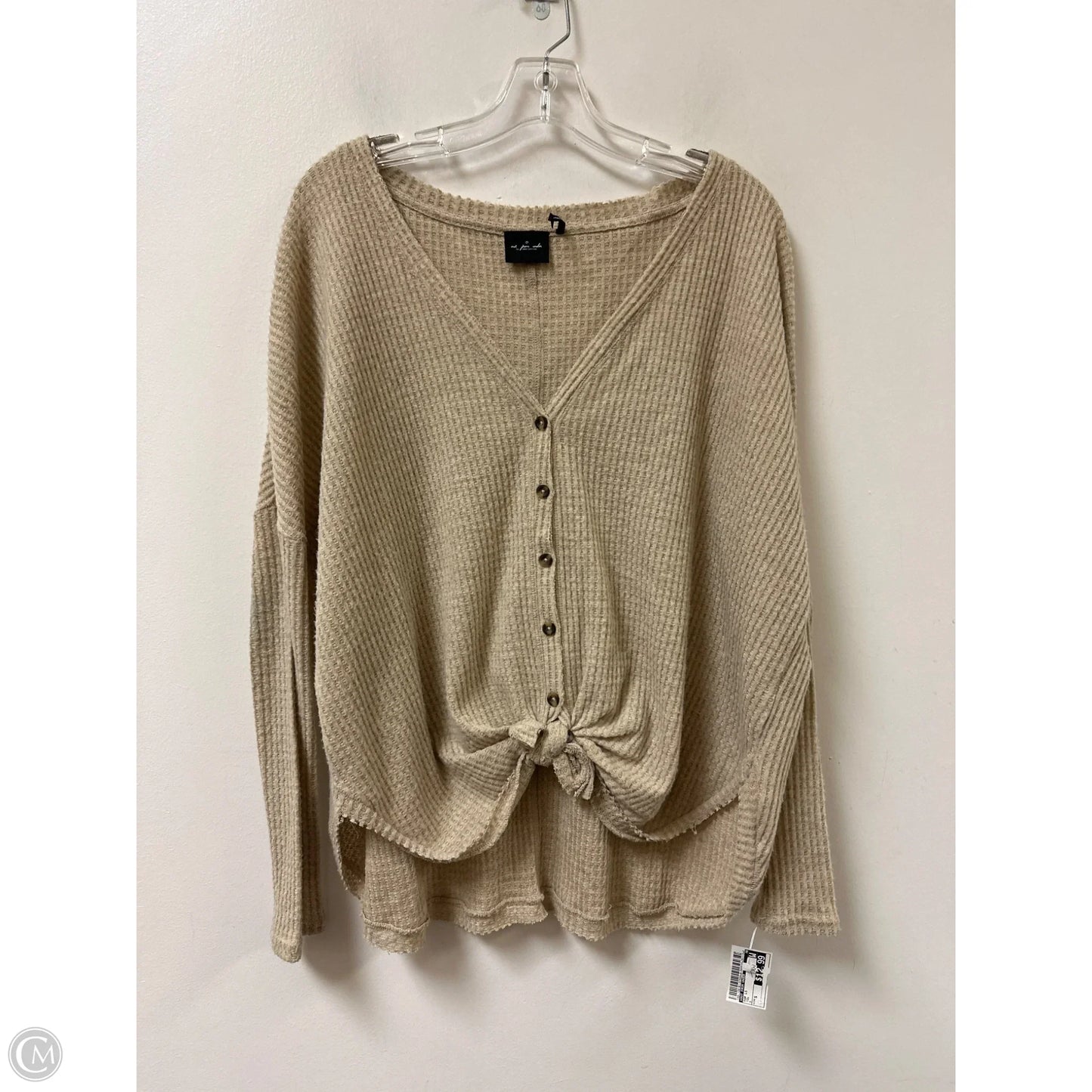 Top Long Sleeve By Out From Under In Tan, Size: S