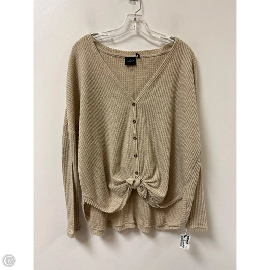 Top Long Sleeve By Out From Under In Tan, Size: S