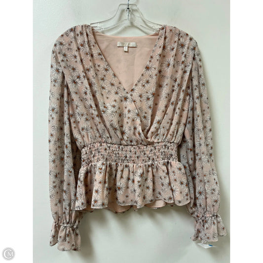 Top Long Sleeve By Wayf In Pink, Size: Xs