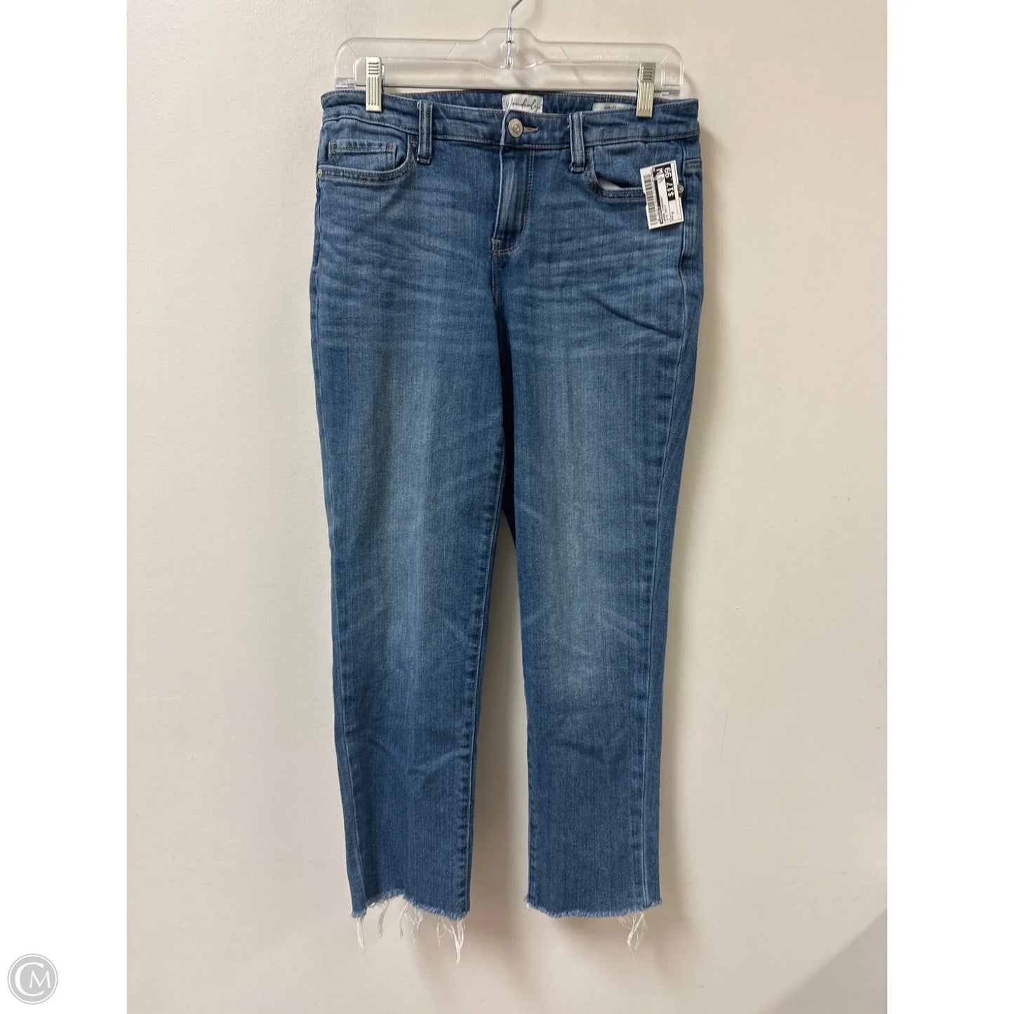Jeans Straight By Wonderly In Blue Denim, Size: 4