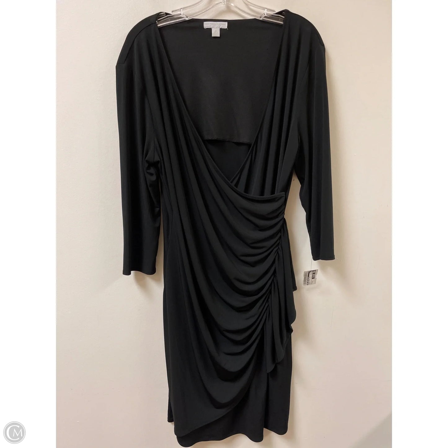 Dress Casual Midi By New York And Co In Black, Size: Xl