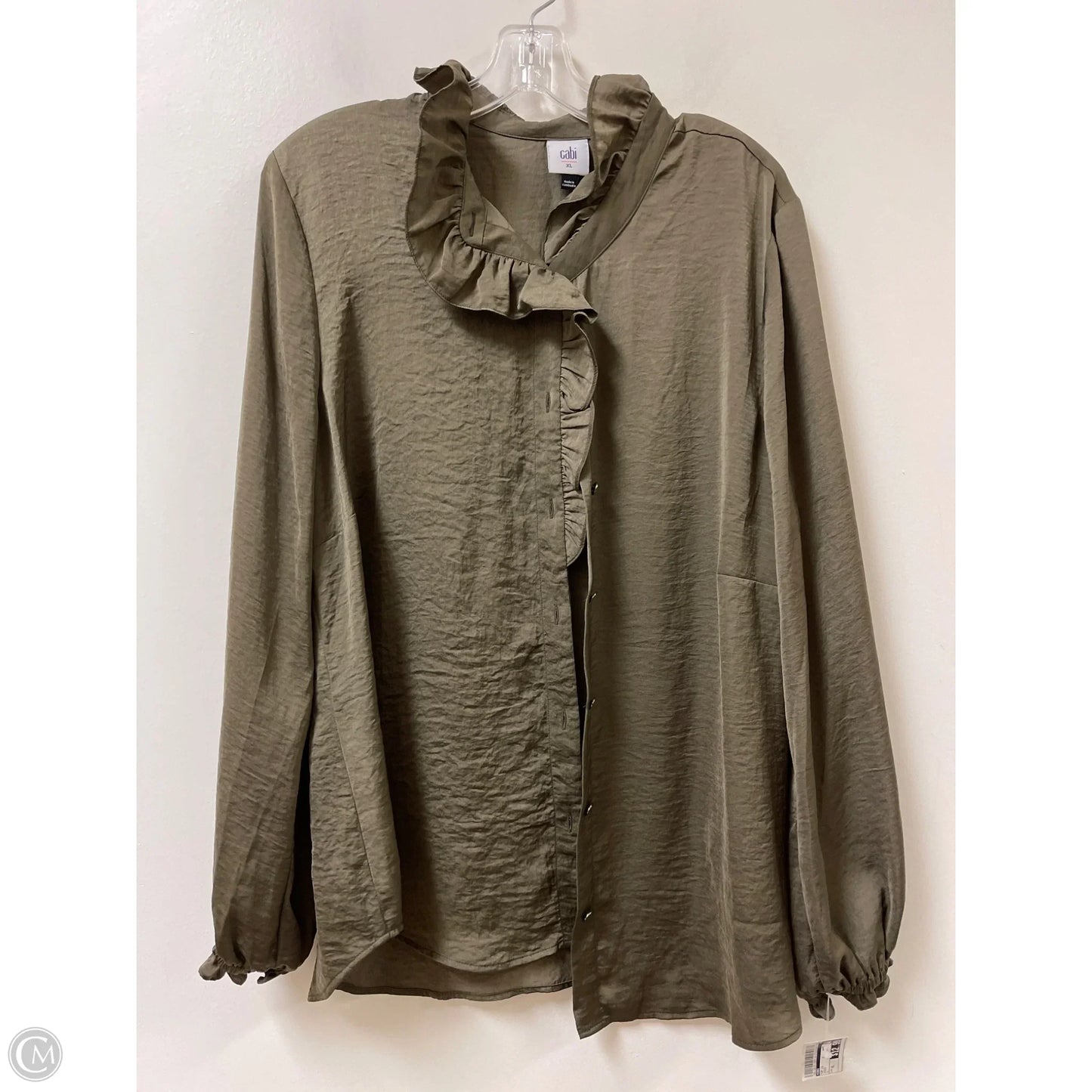 Top Long Sleeve By Cabi In Green, Size: Xl
