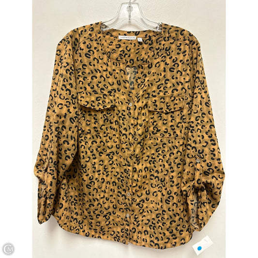 Top Long Sleeve By Notations In Animal Print, Size: Xl