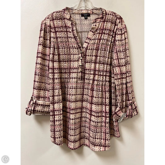 Top Long Sleeve By Cocomo In Pink, Size: 1x