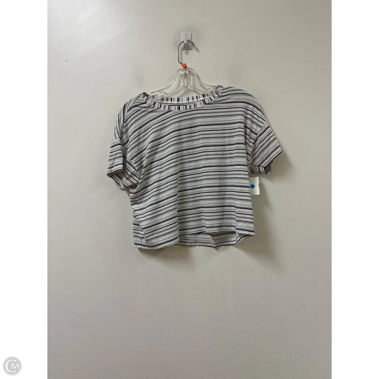 Athletic Top Short Sleeve By Lululemon In Striped Pattern, Size: S