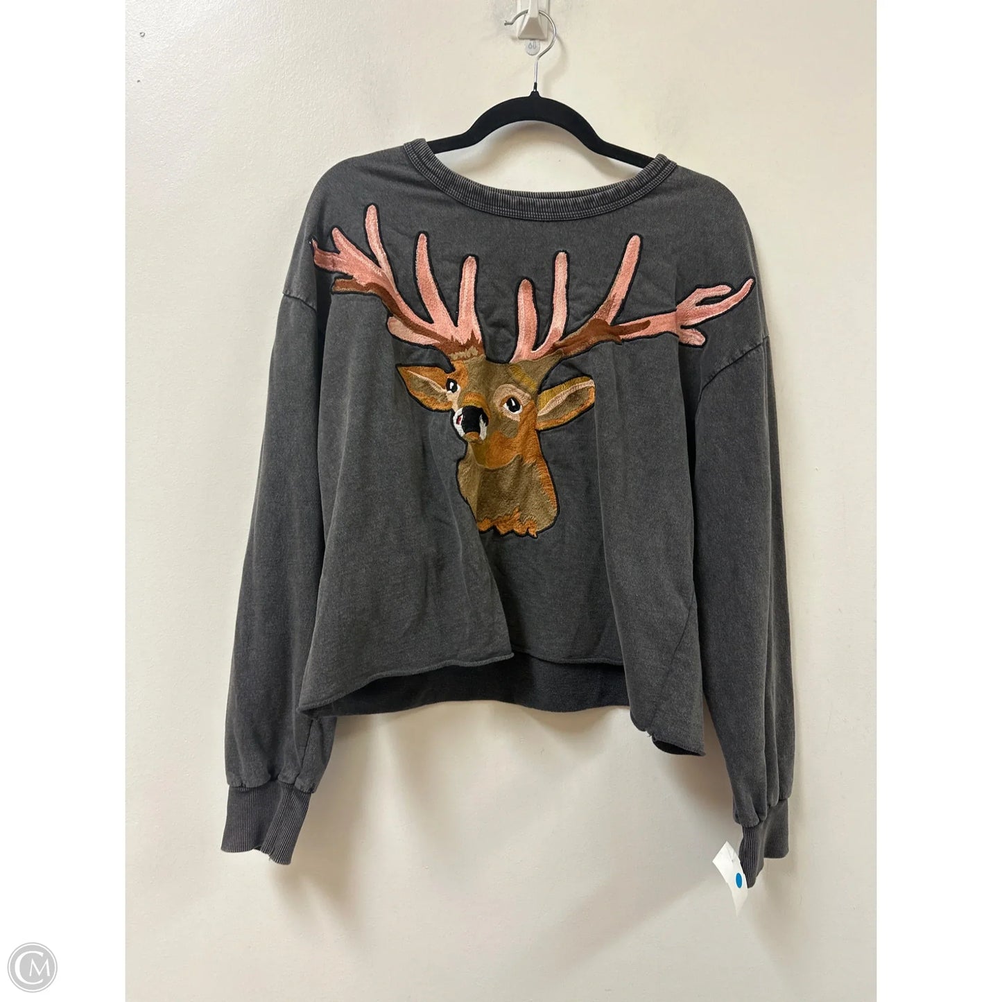 Top Long Sleeve By Tiny In Grey, Size: L