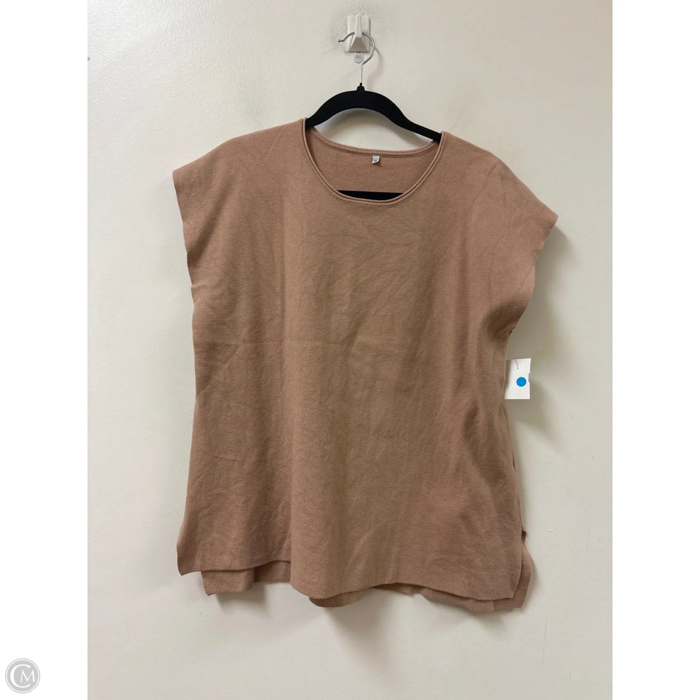 Sweater Short Sleeve By Clothes Mentor In Tan, Size: M