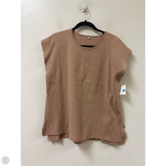 Sweater Short Sleeve By Clothes Mentor In Tan, Size: M