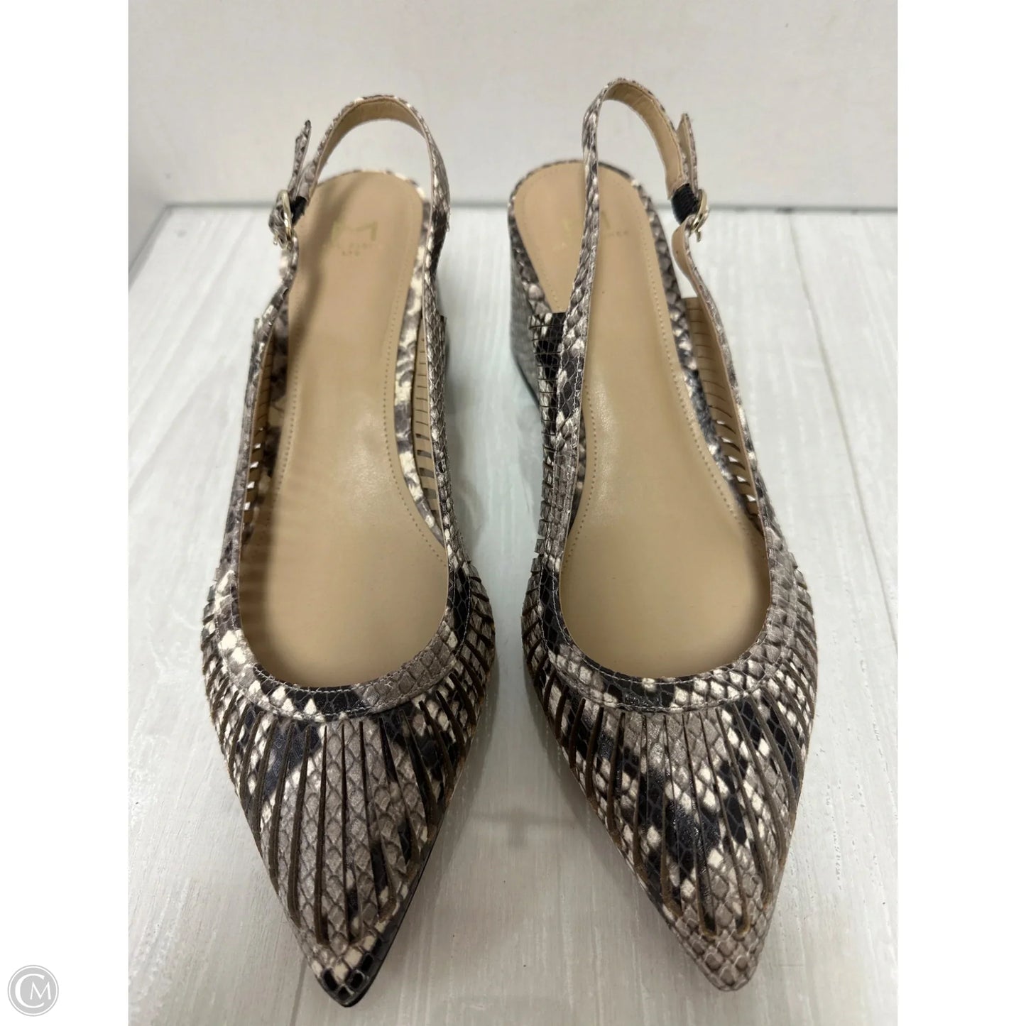 Shoes Heels Block By Marc Fisher In Snakeskin Print, Size: 8