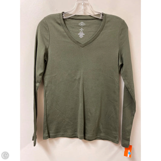 Top Long Sleeve Basic By St Johns Bay In Green, Size: Xs