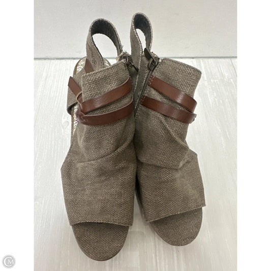 Shoes Heels Wedge By Blowfish In Green, Size: 8