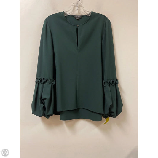 Blouse Long Sleeve By Tahari In Green, Size: S