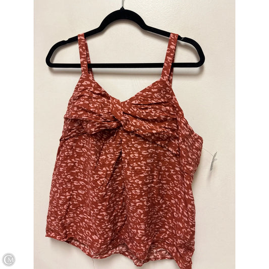 Top Sleeveless By Simply Vera In Orange, Size: Xl