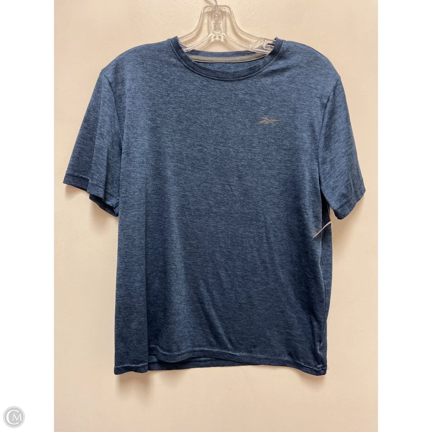 Athletic Top Short Sleeve By Reebok In Blue, Size: S