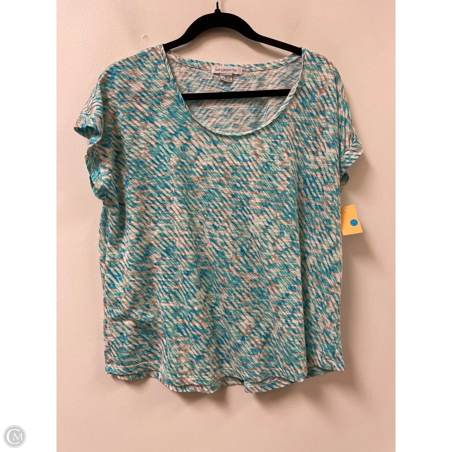Top Short Sleeve By Liz Claiborne In Green, Size: Xl