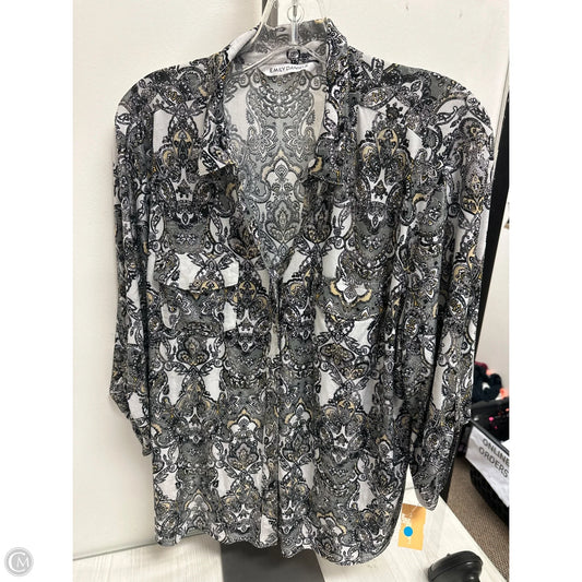Top Long Sleeve By Emily Daniels In Black, Size: Xl