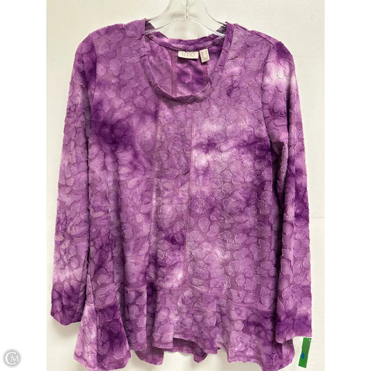 Top Long Sleeve By Logo In Purple, Size: Xs