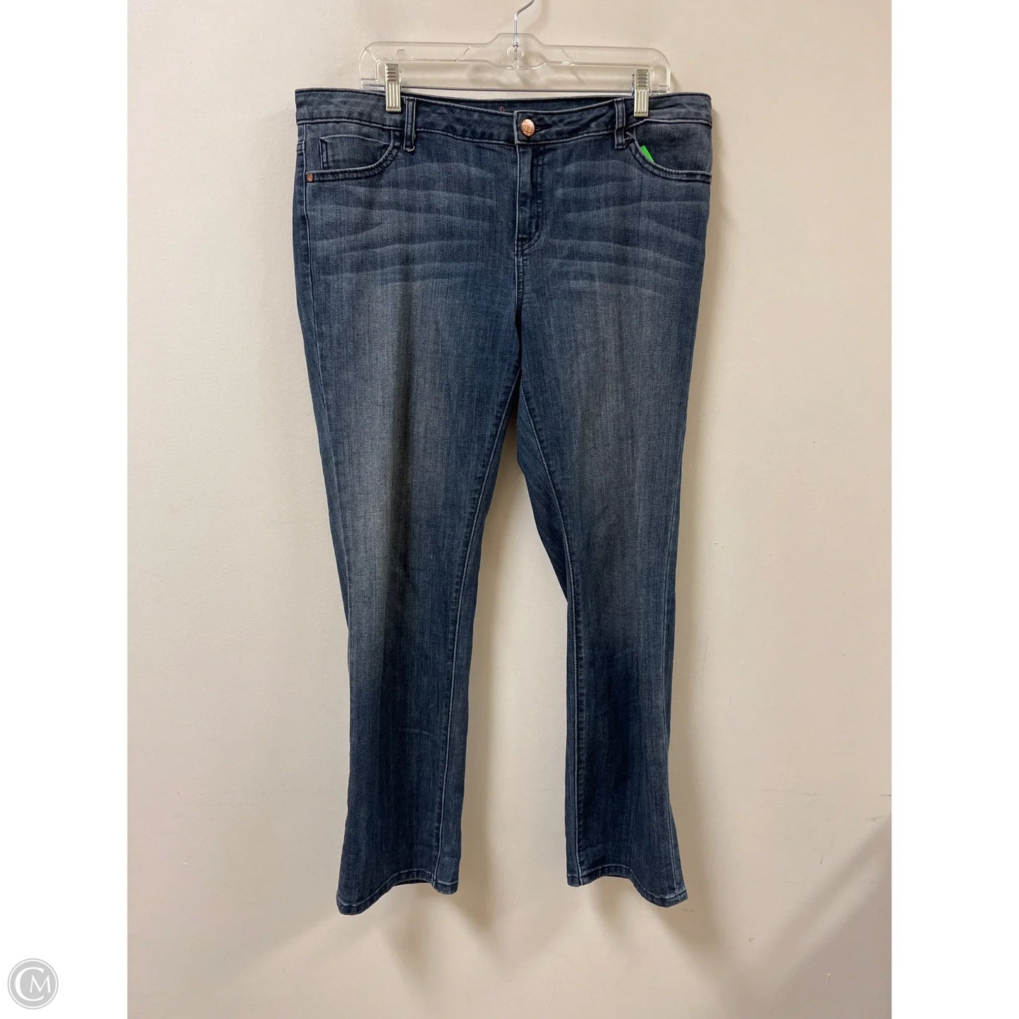 Jeans Cropped By Simply Vera In Blue Denim, Size: 12