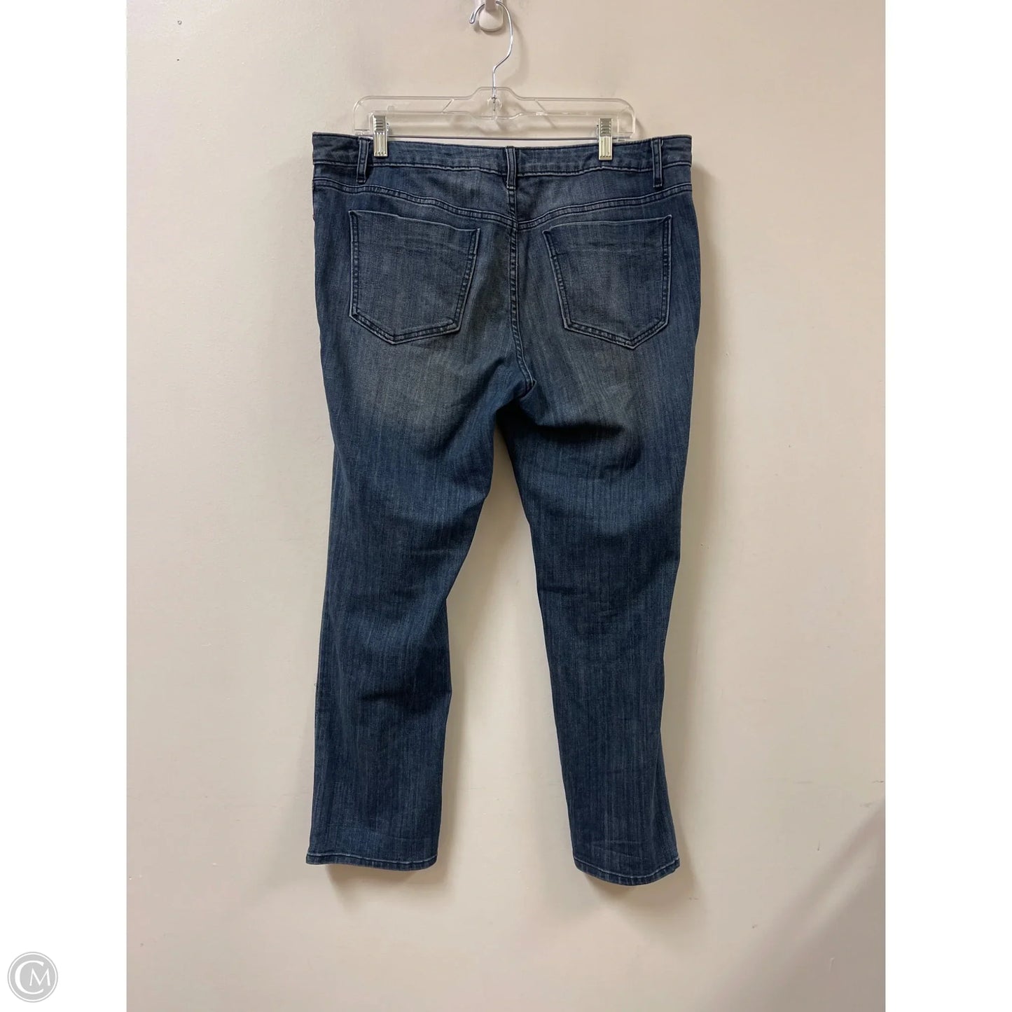 Jeans Cropped By Simply Vera In Blue Denim, Size: 12