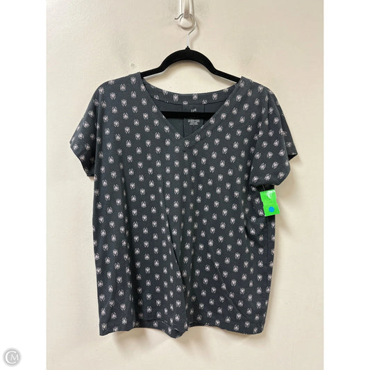 Top Short Sleeve By J. Jill In Grey, Size: S