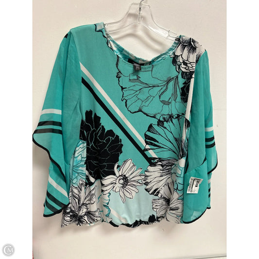Top Long Sleeve By Alfani In Aqua, Size: 0