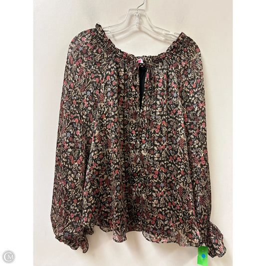 Top Long Sleeve By Buddy Love In Floral Print, Size: M