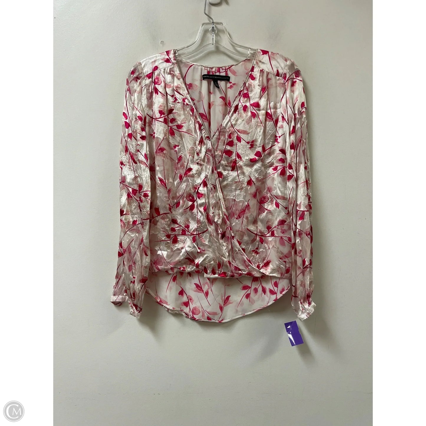 Top Long Sleeve By White House Black Market In Pink, Size: S