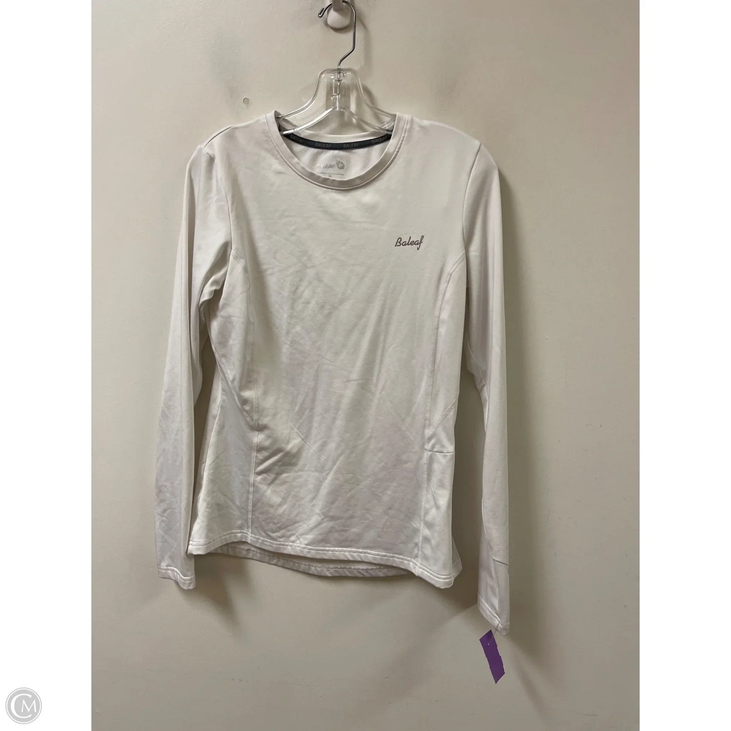 Athletic Top Long Sleeve Crewneck By Baleaf In White, Size: M