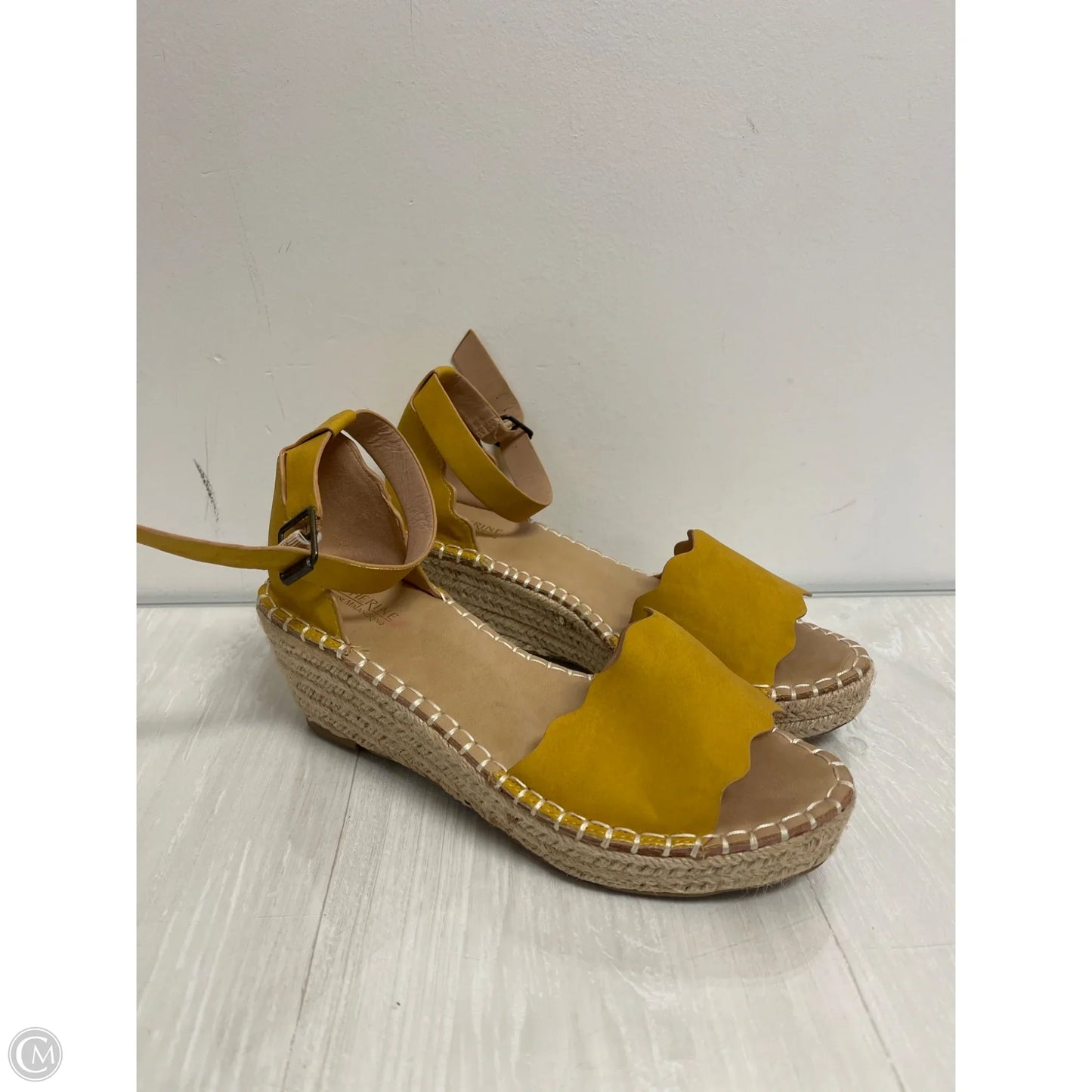 Sandals Heels Platform By Catherine Malandrino In Yellow, Size: 8