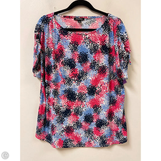 Top Short Sleeve By Roz And Ali In Multi-colored, Size: L