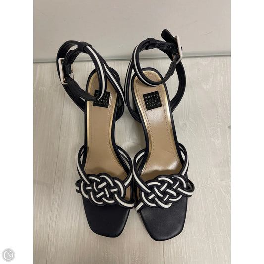Sandals Heels Block By White House Black Market In Navy, Size: 8
