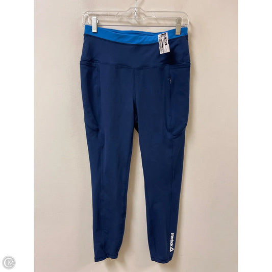 Athletic Leggings By Reebok In Blue, Size: M