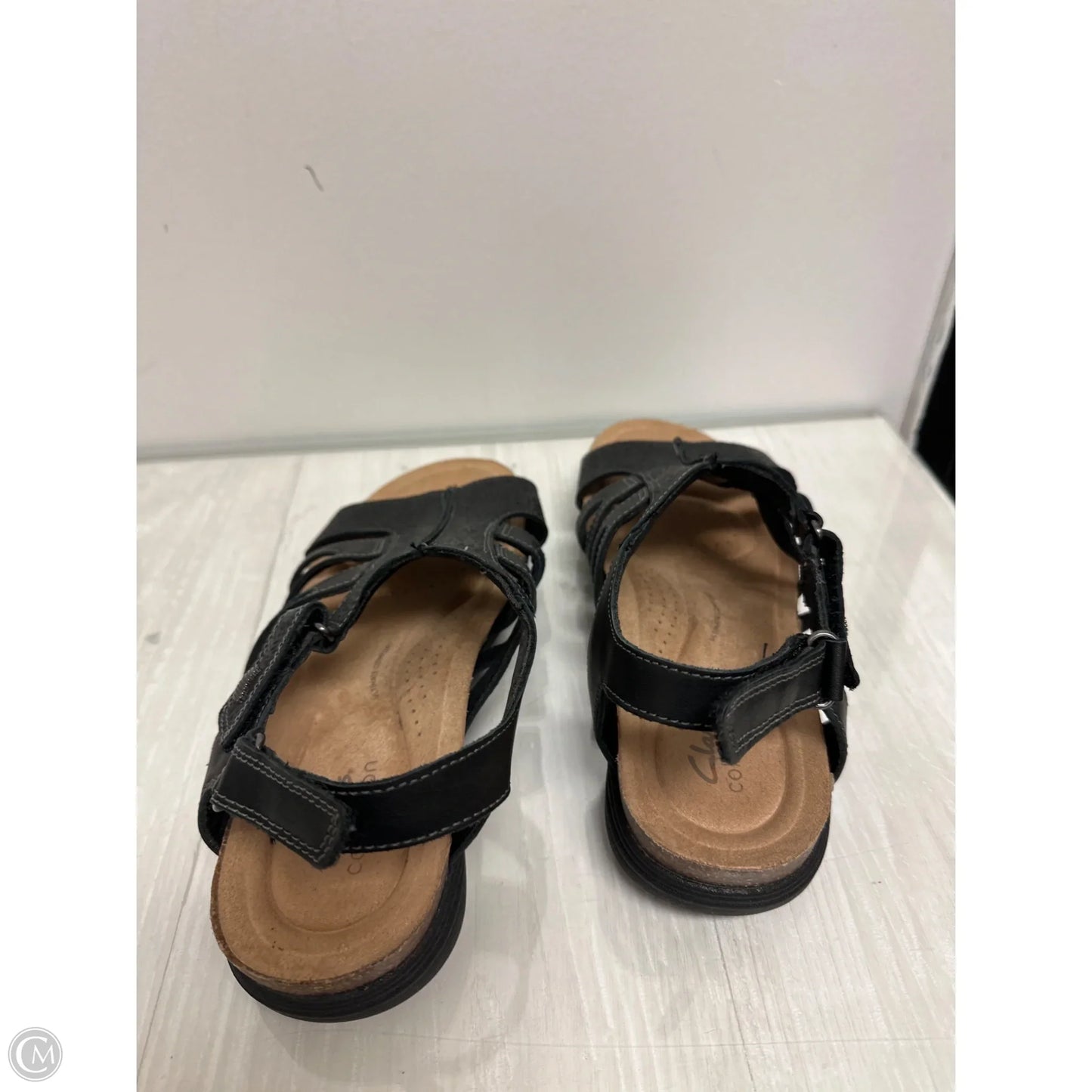 Sandals Flats By Clarks In Black, Size: 9